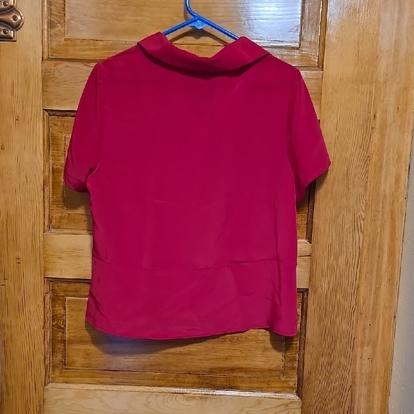 Karen Scott Women's Red Short Sleeve Blouse L - Picture 3 of 3